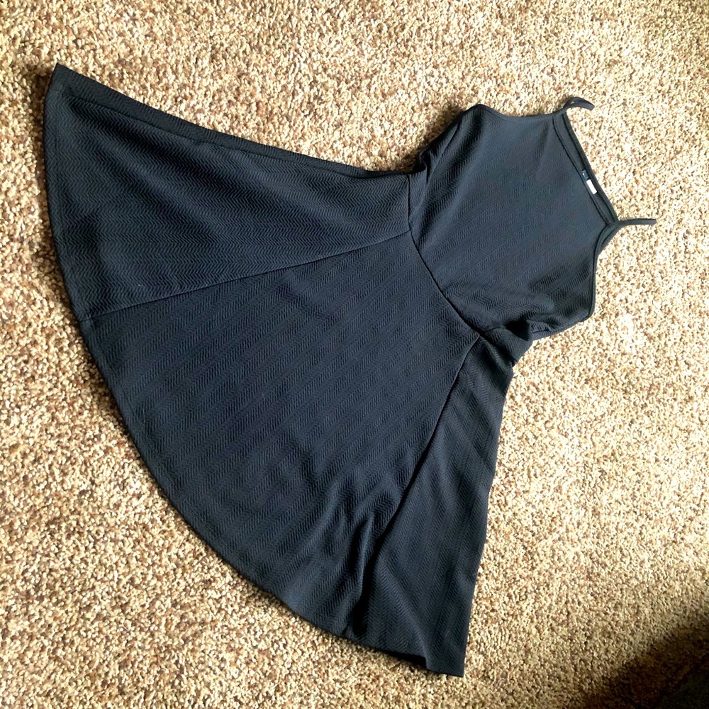H&M Black Mini Fit-and-Flare Dress